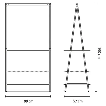Clothes Rack Brabantia Linn White, Large
