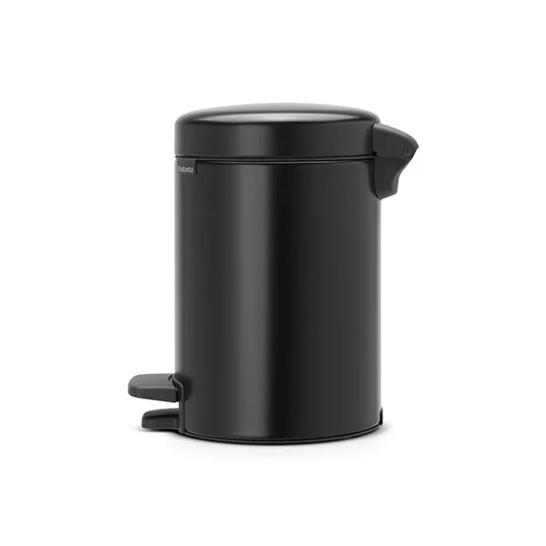 Coș de gunoi cu pedală Brabantia NewIcon 3L, Matt Black