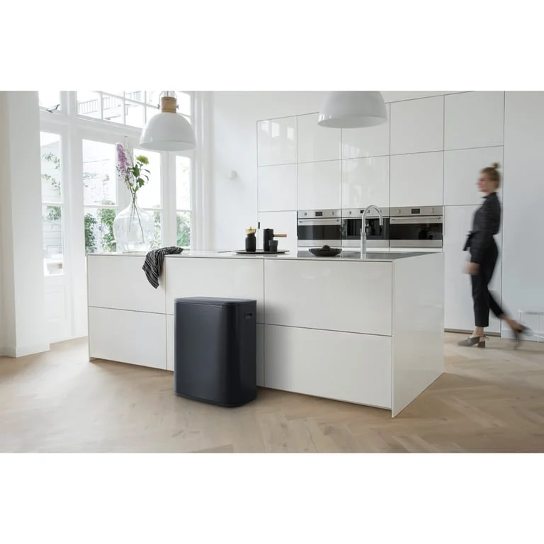 Coș de gunoi Brabantia Bo Touch 2x30L, Matt Black