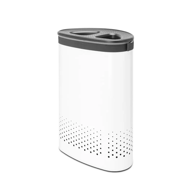 Laundry Bin Brabantia Selector 55L, White, Plastic Lid