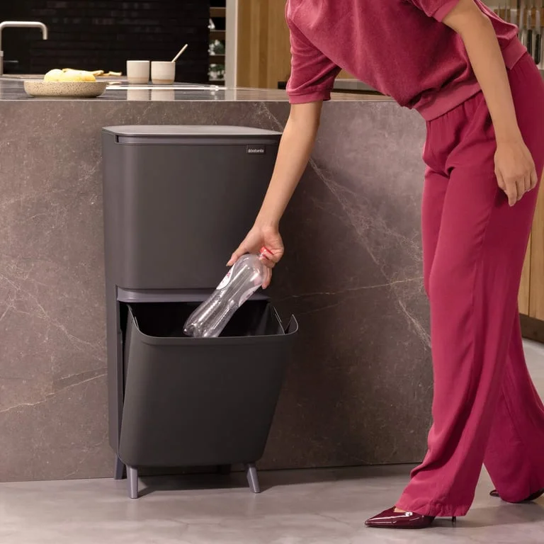 Coș de colectare selectivă Brabantia SortUp Hi 20+25L, Dark Grey