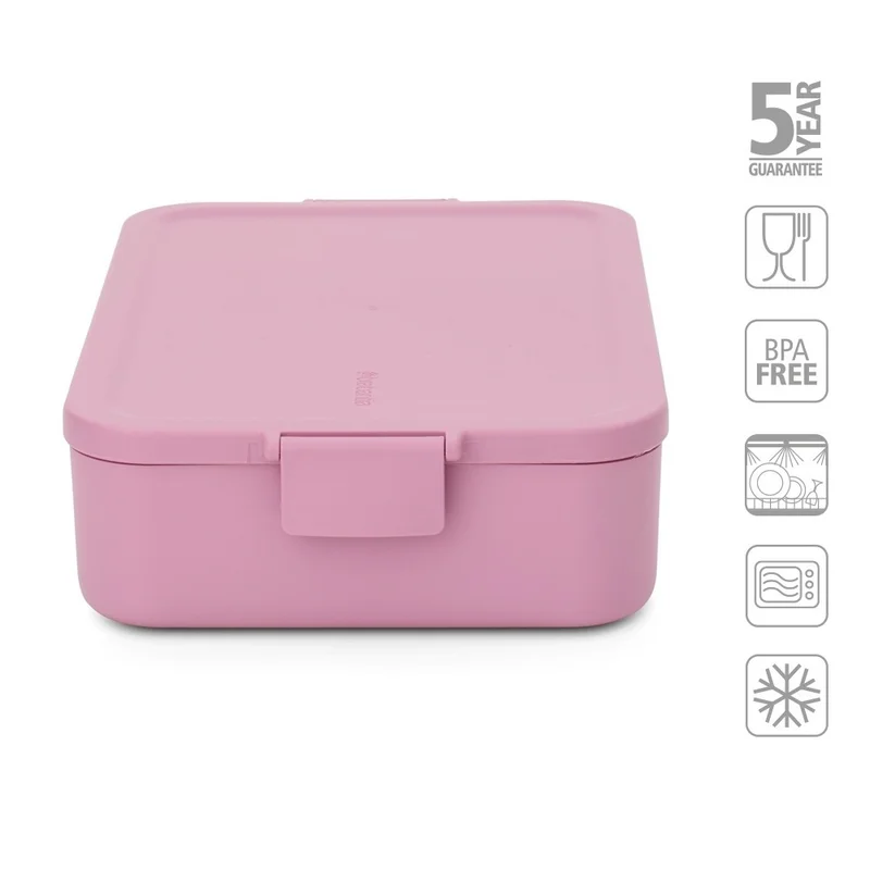 Lunch Box Brabantia Make&Take Lilac Pink Large, Plastic, Bento