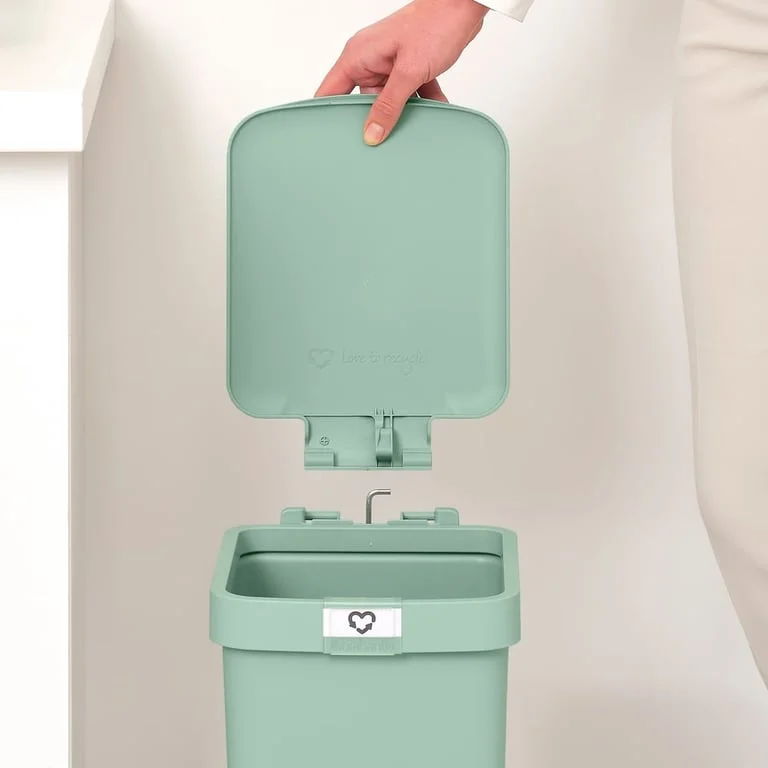 Coș de gunoi cu pedală Brabantia StepUp 10L, Jade Green