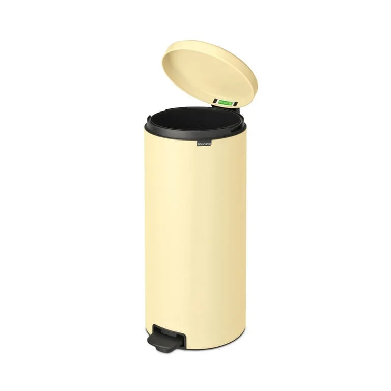 Coș de gunoi cu pedală Brabantia NewIcon 30L, Mellow Yellow