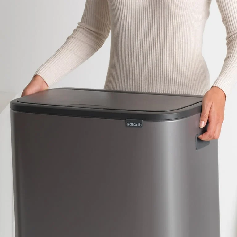 Coș de gunoi Brabantia Bo Touch 2x30L, Platinum
