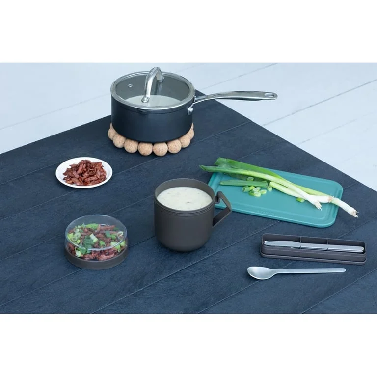 Soup Mug Brabantia Make&Take Dark Grey 600ml, Plastic