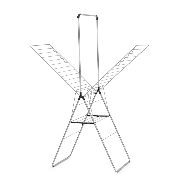 Uscător de rufe Brabantia Hangon, 25m, tijă suplimentară, Metallic Grey
