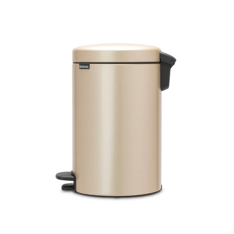 Coș de gunoi cu pedală Brabantia NewIcon 12L, Metallic Gold