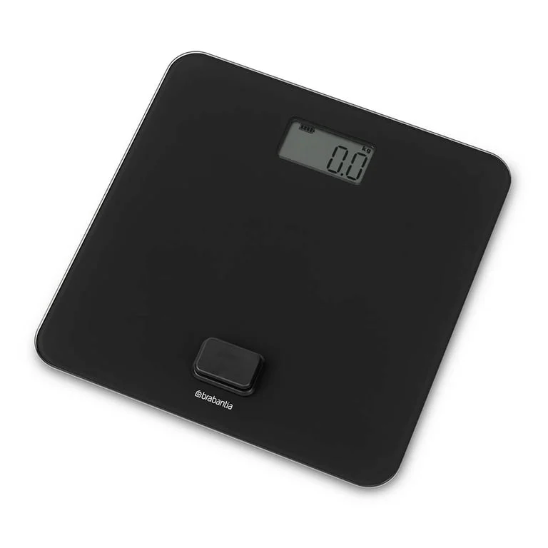 Cântar de baie digital Brabantia ReNew Dark Grey, funcționare fără baterii