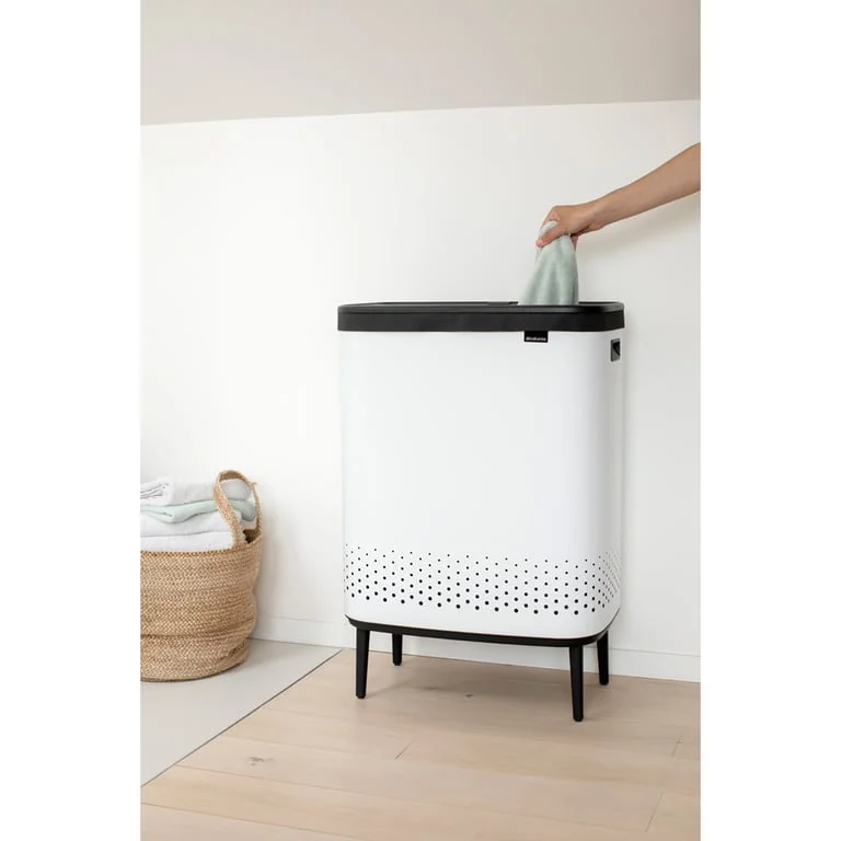 Laundry Bin Brabantia Bo, 2x45L, White