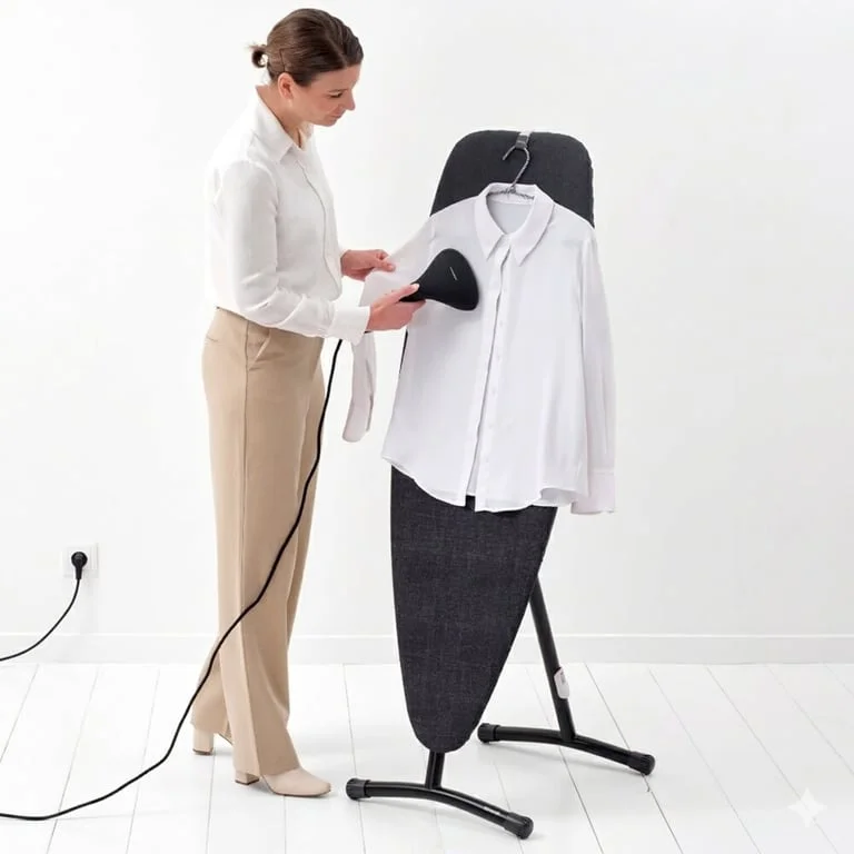 Masă de călcat Brabantia D 135x45cm cu zonă de călcat rezistentă la căldură, Denim Black