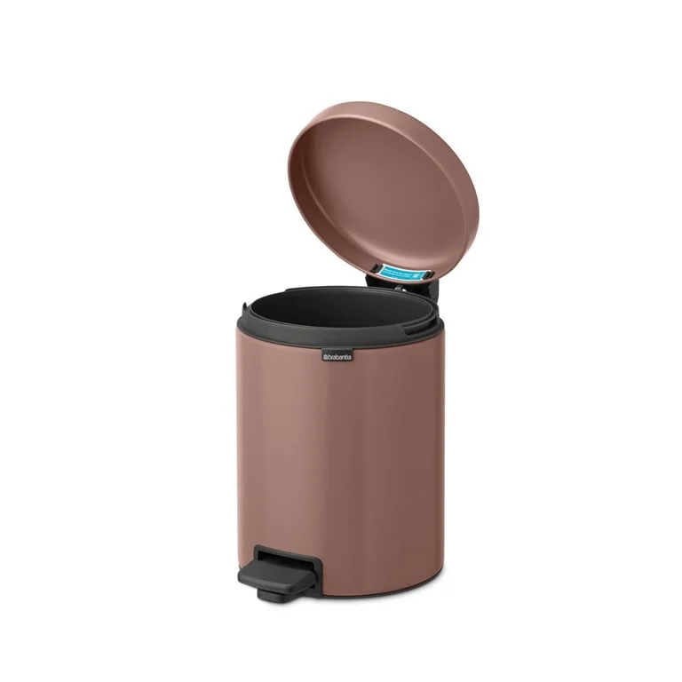 Coș de gunoi cu pedală Brabantia NewIcon 5L, Satin Taupe