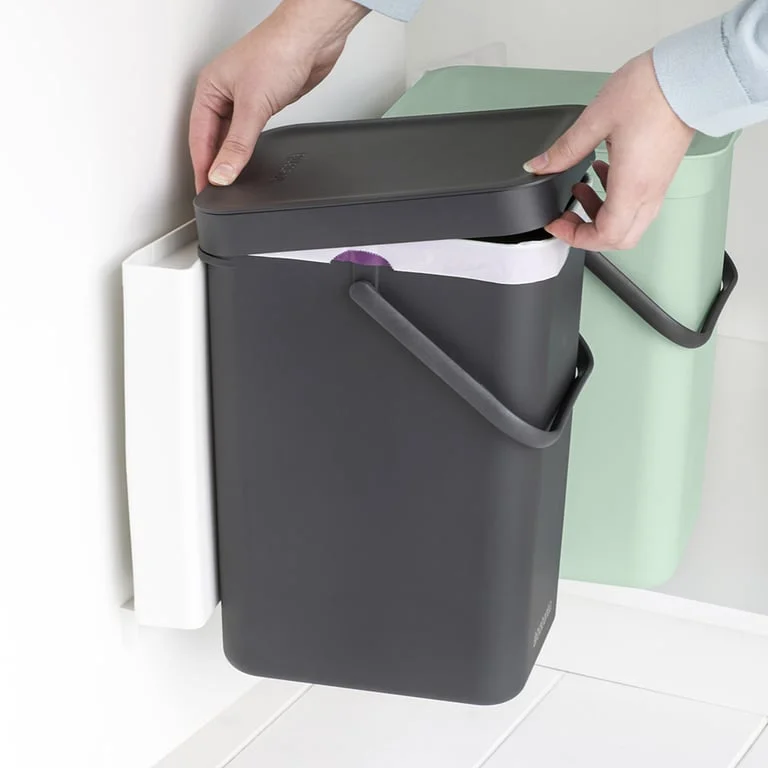 Coș de colectare separată Brabantia Sort&Go 2x12L, Dark Grey & Jade Green