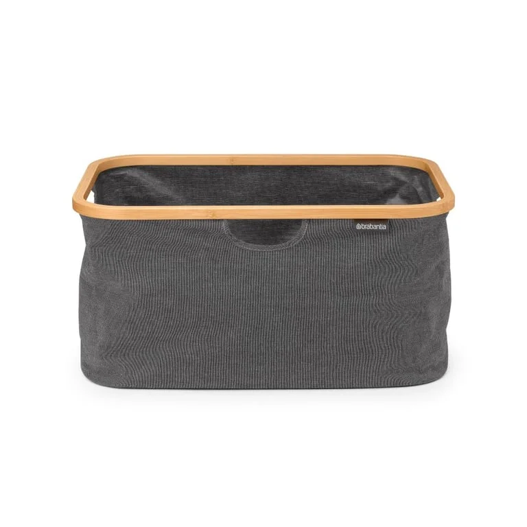 Laundry Basket Brabantia Linn 40L, Pepper Black, Foldable