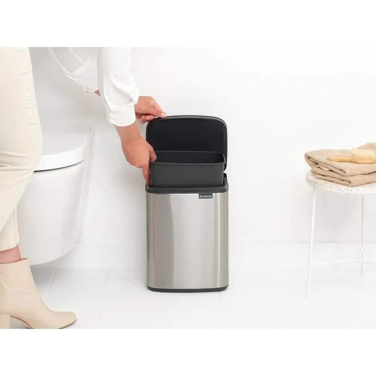 Coș de gunoi Brabantia Bo Small 7L, Matt Steel, Fingerprint proof