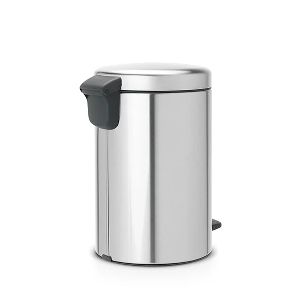 Coș de gunoi cu pedală Brabantia NewIcon 12L, Matt Steel, Fingerprint proof