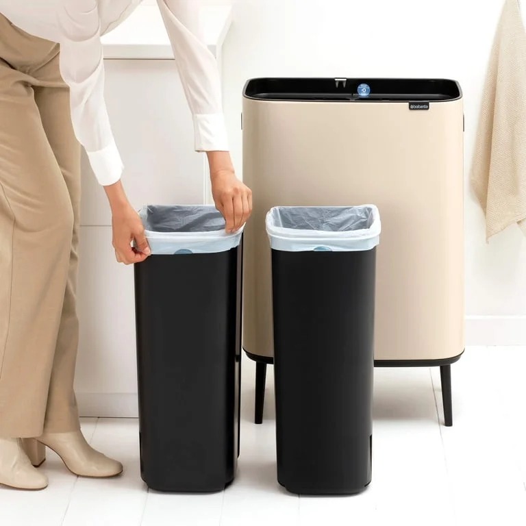 Waste Bin Brabantia Bo Touch Hi 2x30L, Soft Beige