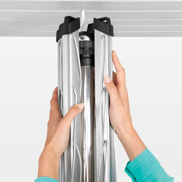 Uscător de rufe exterior Brabantia TopSpinner 50m, țepușă metalică de săpat, husă
