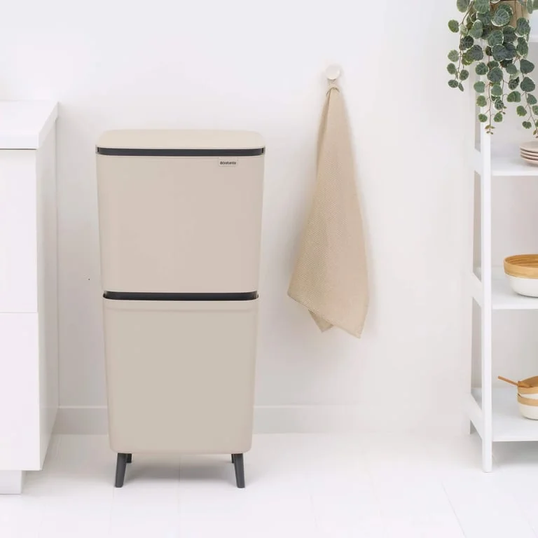 Coș de colectare selectivă Brabantia SortUp Hi 20+10+10L, Soft Beige