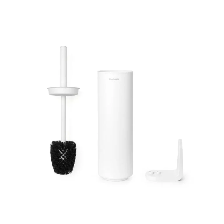 Perie de toaletă cu suport Brabantia MindSet Mineral Fresh White
