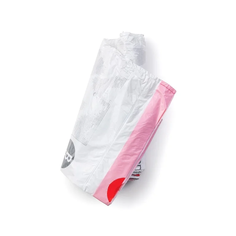 Saci de gunoi cu șnur Brabantia PerfectFit, cod B, 5L, 20 bucăți, rolă, albi