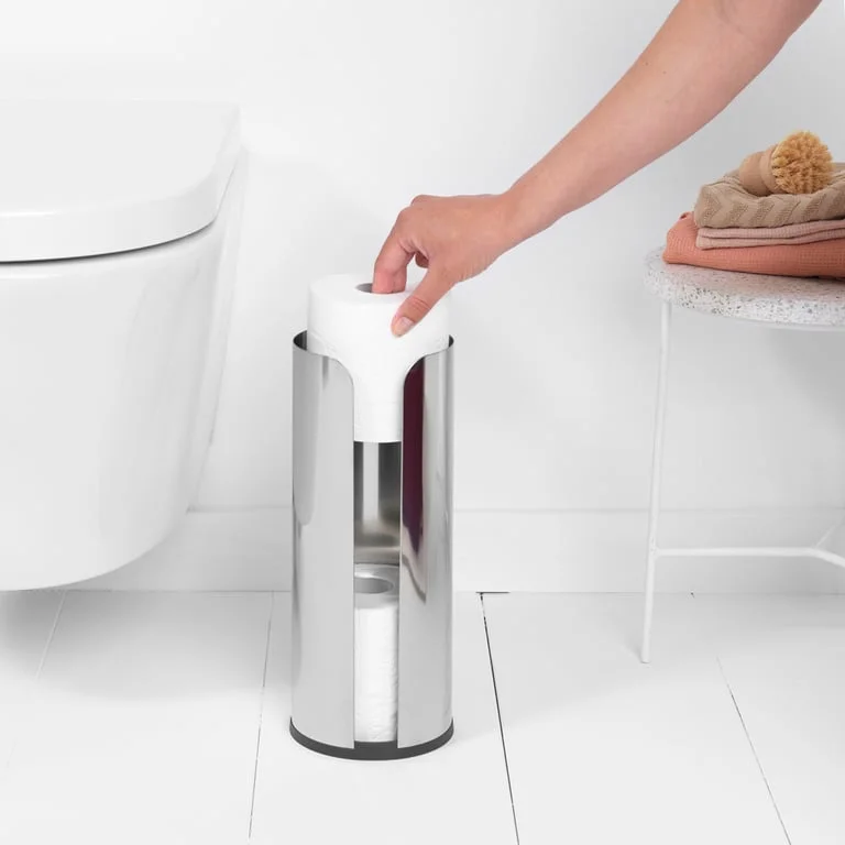 Suport pentru hârtie igienică de rezervă Brabantia Brabantia ReNew Brilliant Steel