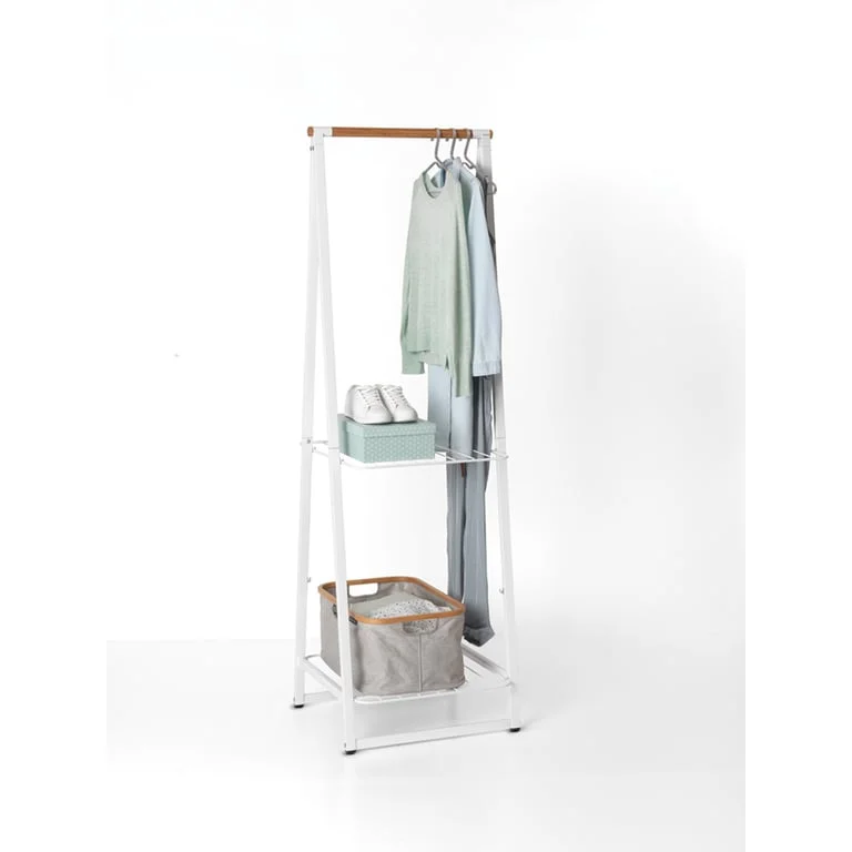 Stativ haine multifuncțional Brabantia Linn White, compact