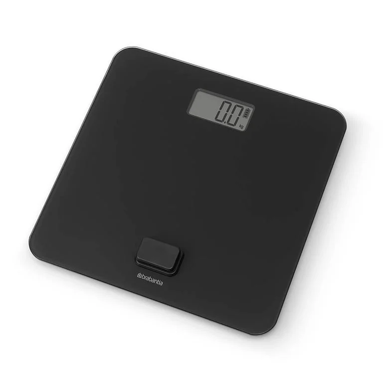 Cântar de baie digital Brabantia ReNew Dark Grey, funcționare fără baterii