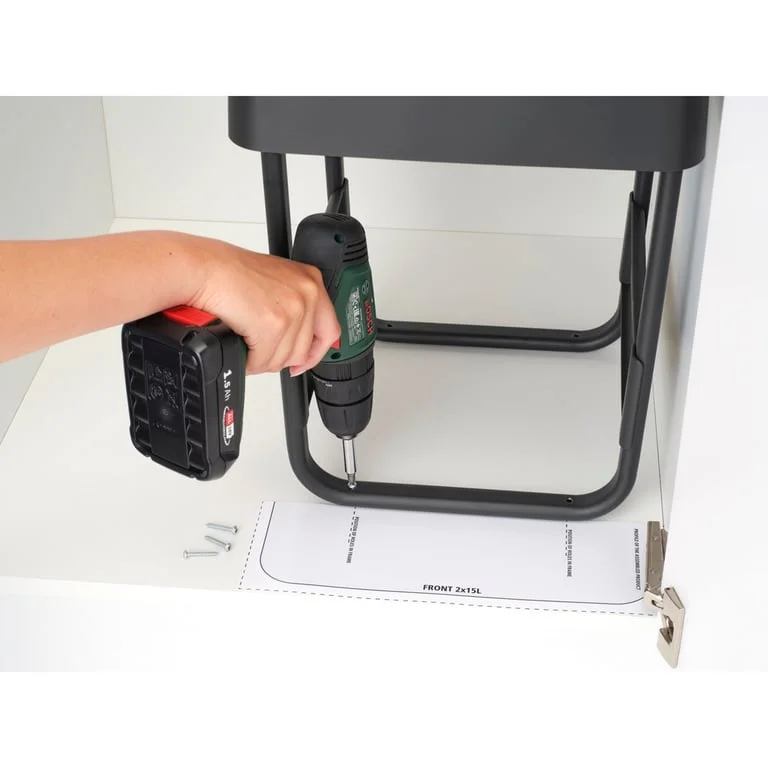 Coș de colectare separată Brabantia Sort&Go 2x15L, Dark Grey & Jade Green