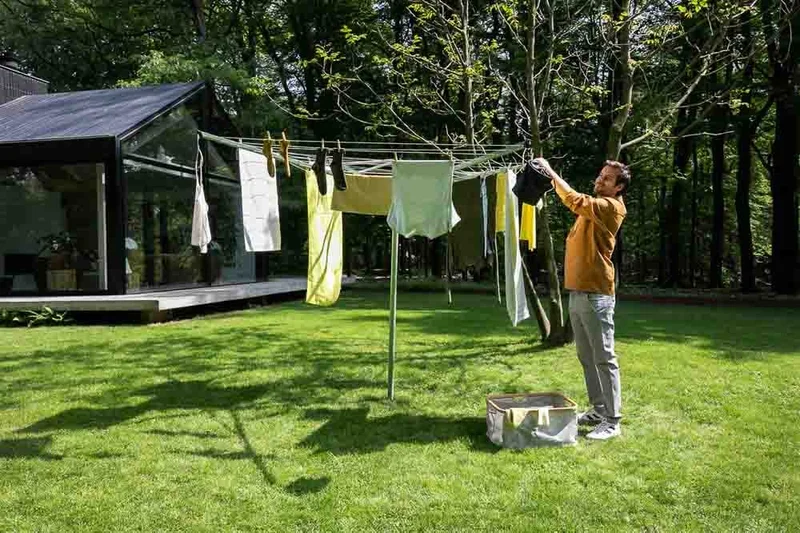 Uscător de rufe exterior Brabantia TopSpinner 60m, țepușă metalică de săpat