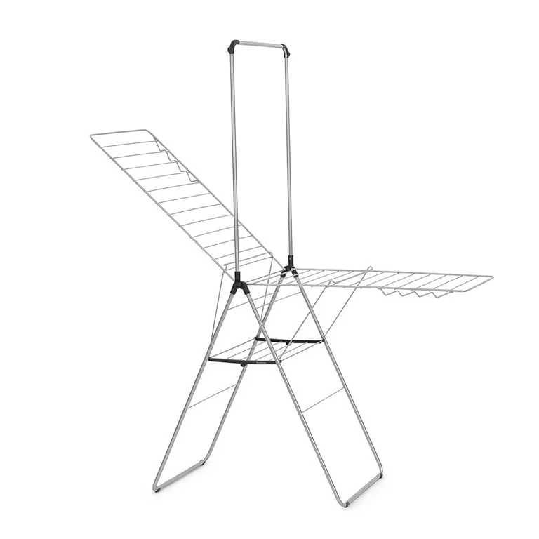 Uscător de rufe Brabantia Hangon, 25m, tijă suplimentară, Metallic Grey