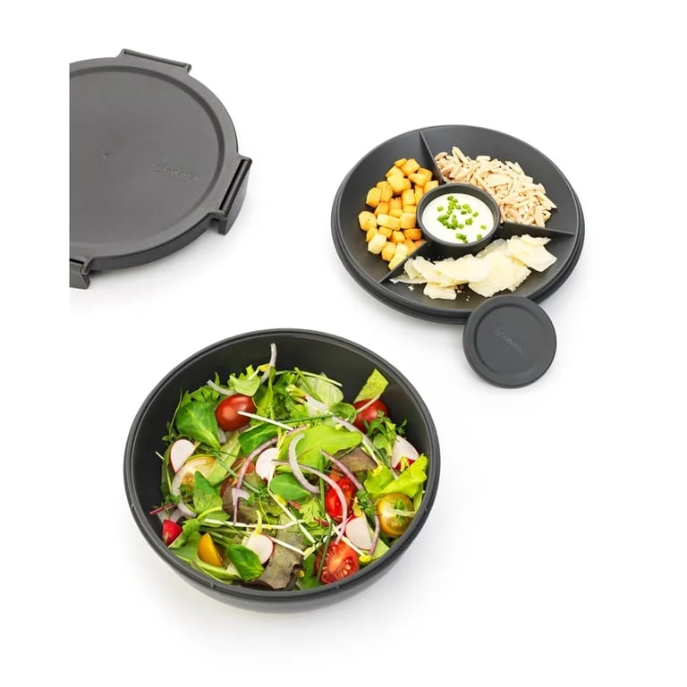 Bol de salată Brabantia Make&Take1.3L, Dark Grey