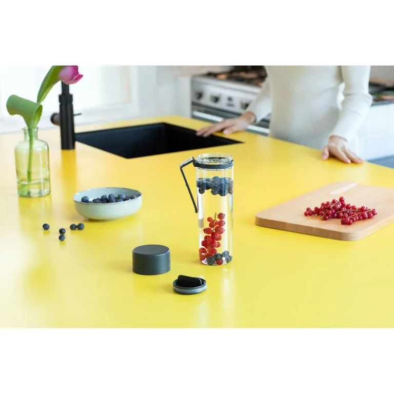 Sticlă Brabantia Make&Take 500ml Dark Grey, cu filtru