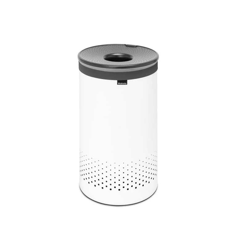 Coș de rufe Brabantia 60L, White, capac din plastic