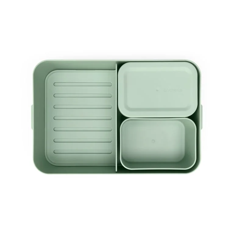 Cutie de prânz Brabantia Make&Take 2L, Jade Green, cu separatoare