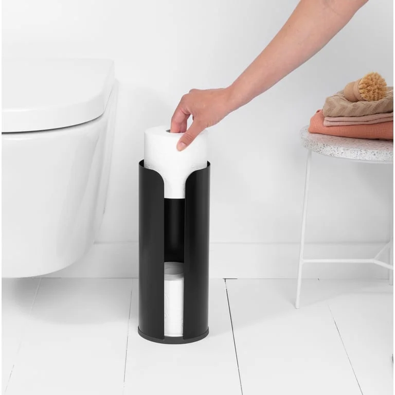 Suport pentru hârtie igienică de rezervă Brabantia ReNew Matt Black