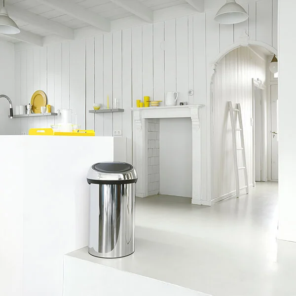 Coș de gunoi Brabantia Touch 60L, Brilliant Steel