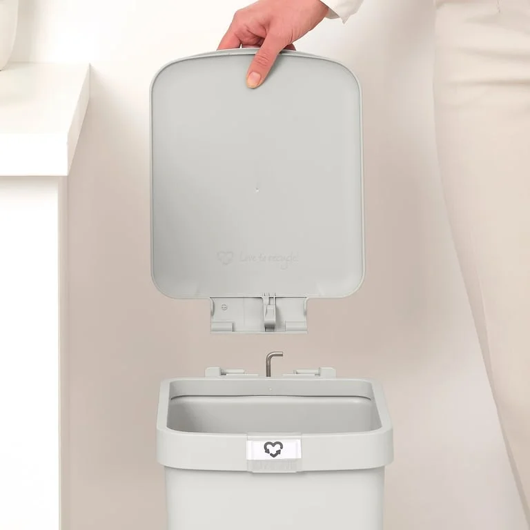Coș de gunoi cu pedală Brabantia StepUp 16L, Light Grey