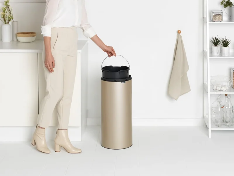 Waste Bin Brabantia Touch New 30L, Metallic Gold