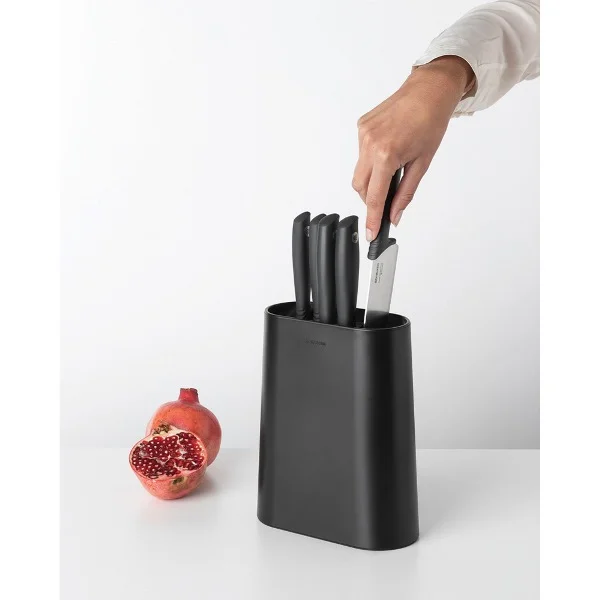 Bloc cu 5 cuțite Brabantia Tasty+ Dark Grey