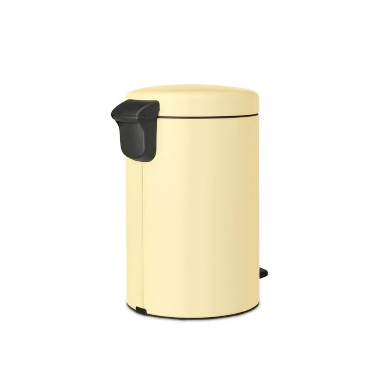 Coș de gunoi cu pedală Brabantia NewIcon 12L, Mellow Yellow