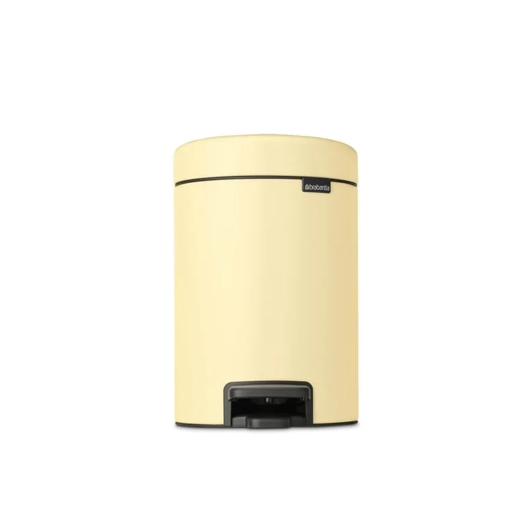 Coș de gunoi cu pedală Brabantia NewIcon 3L, Mellow Yellow