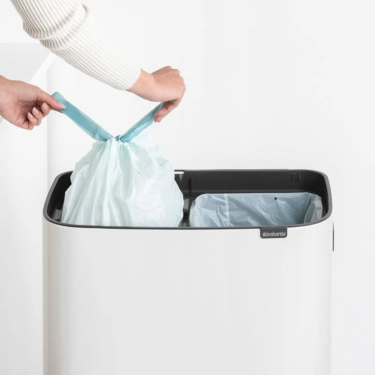Coș de gunoi Brabantia Bo Touch Hi 2x30L, White