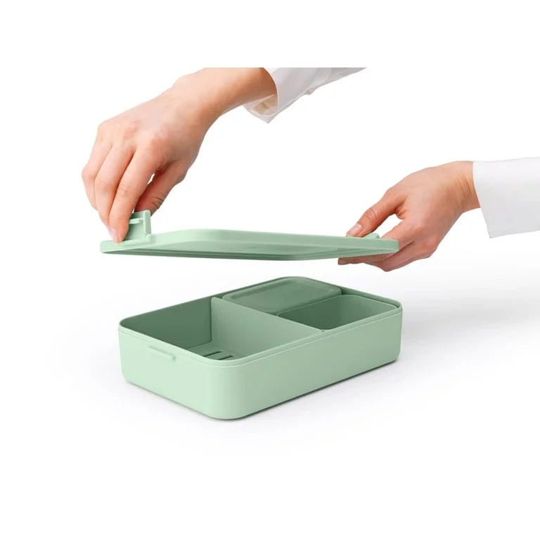 Cutie de prânz Brabantia Make&Take 2L, Jade Green, cu separatoare