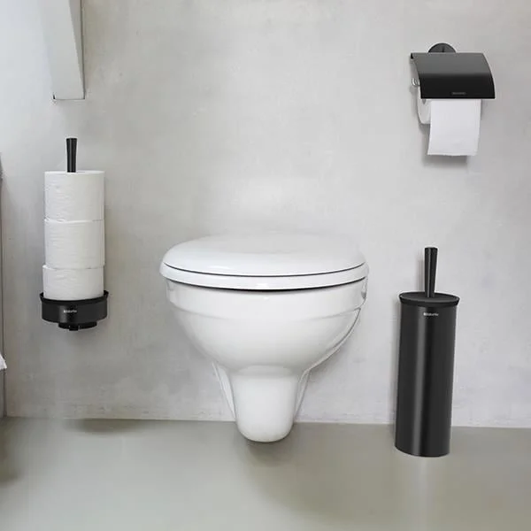Suport pentru hârtie igienică Brabantia ReNew Matt Black
