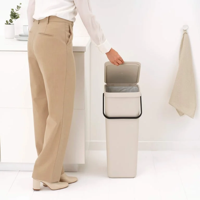 Coș de colectare separată Brabantia Sort&Go 40L, Soft Beige