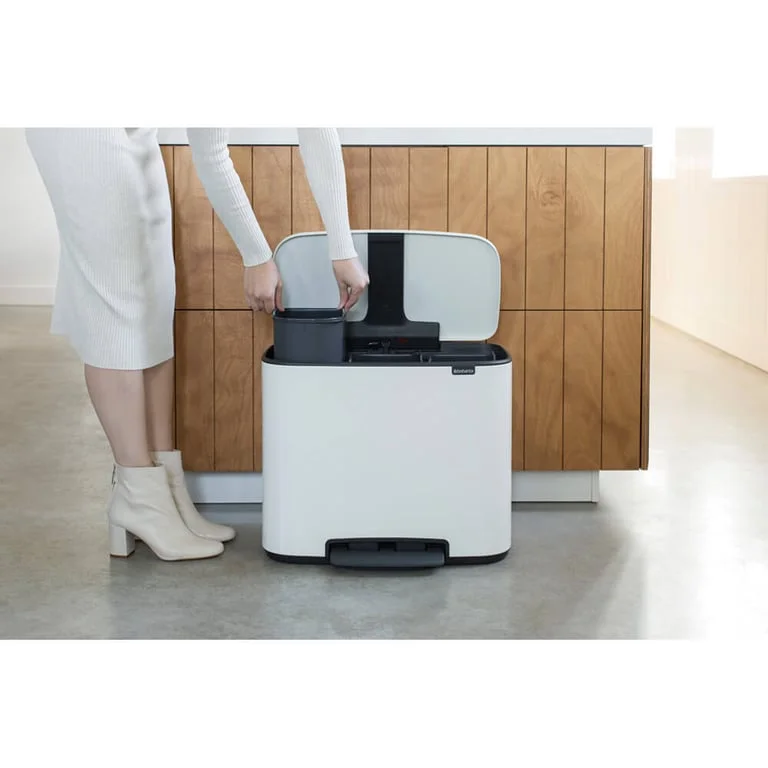 Coș de gunoi Brabantia Bo Pedal 3x11L, White