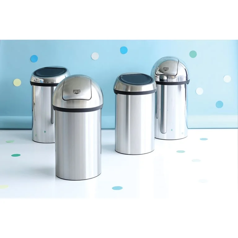 Coș de gunoi Brabantia Push 60L, Matt Steel