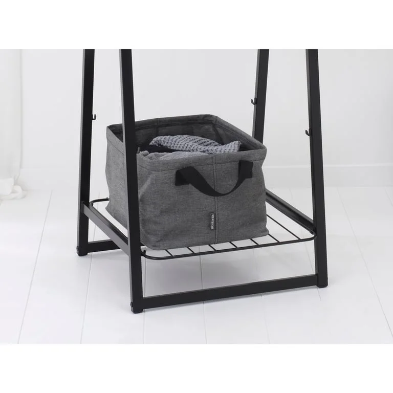 Laundry Basket Brabantia Linn35 L, Pepper Black, Foldable