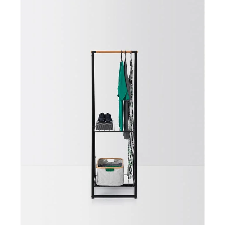 Stativ haine multifuncțional Brabantia Linn Black, compact